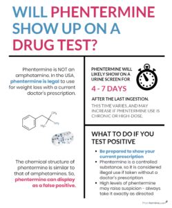 Will phentermine show up as methamphetamines on a .